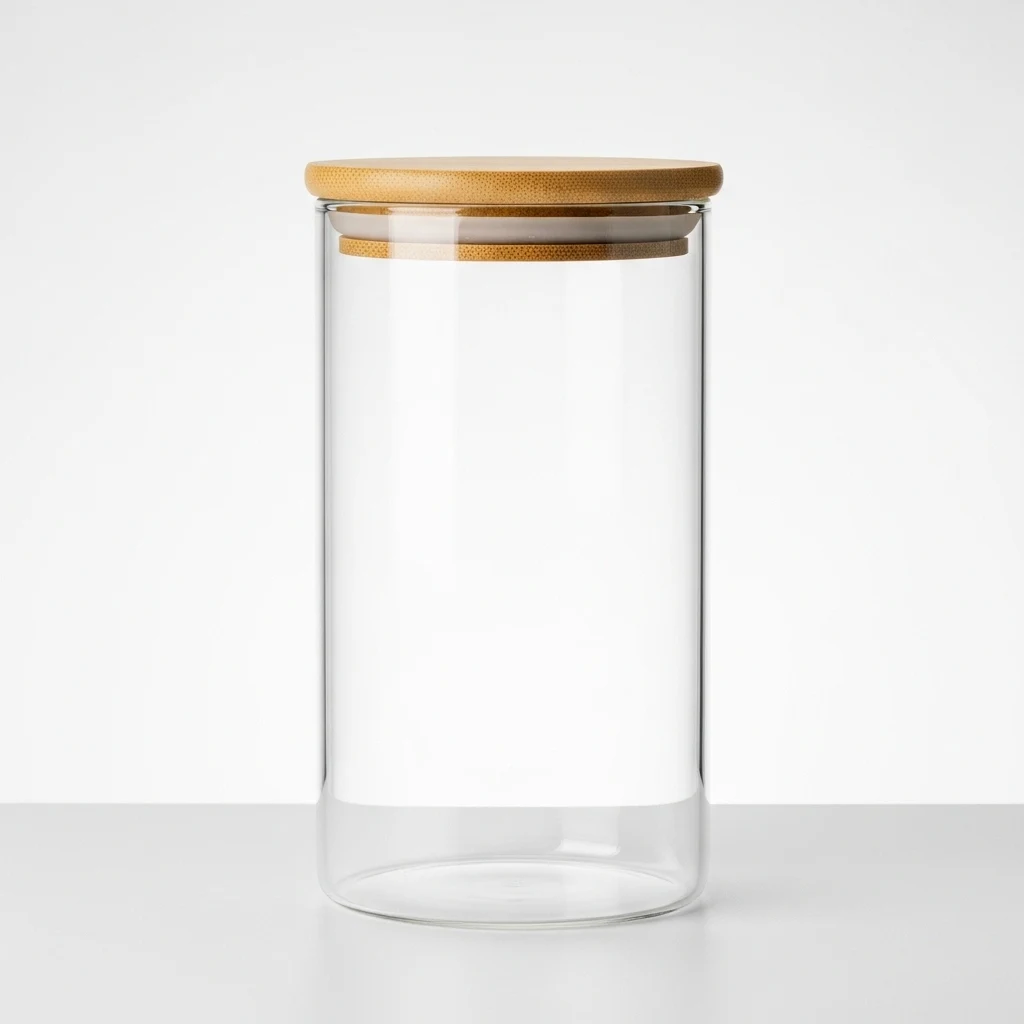 Avanti glass canister bamboo lid image 2