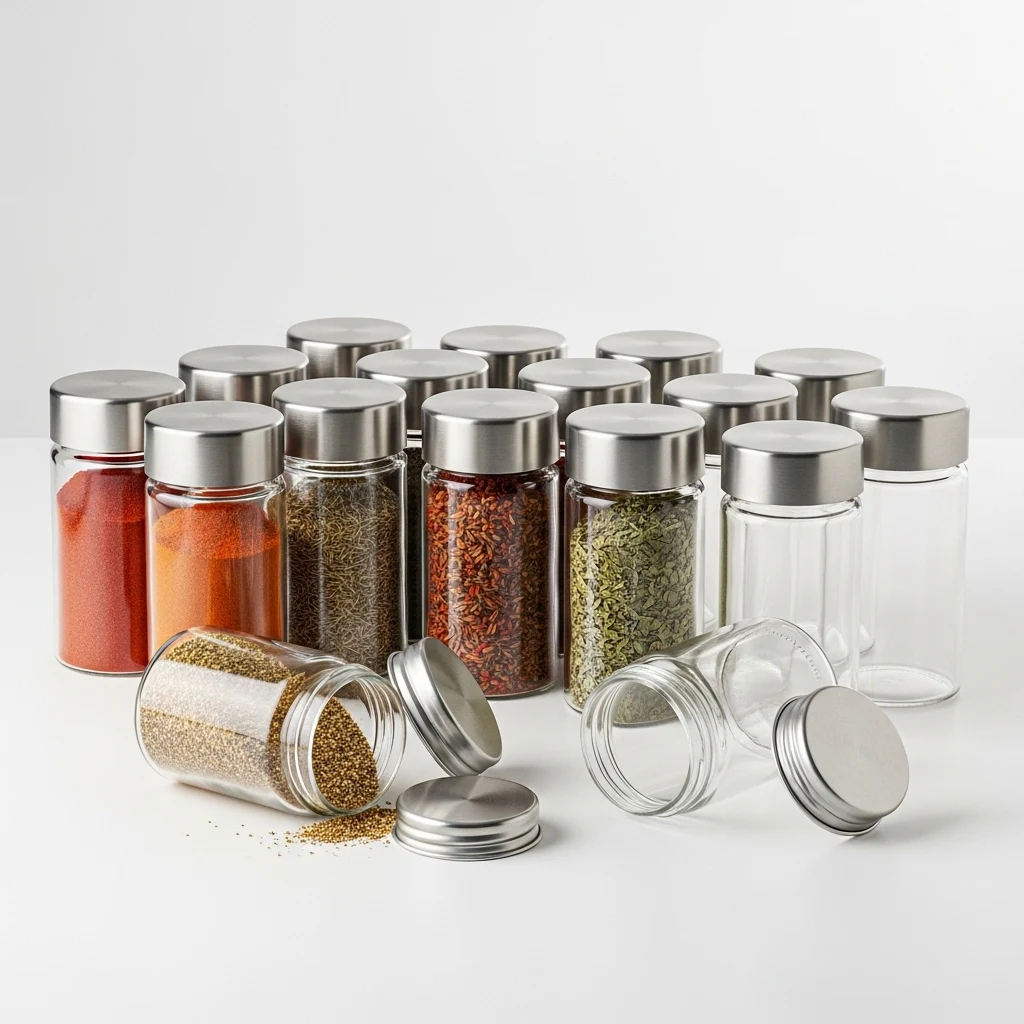 Bellemain glass spice jar set