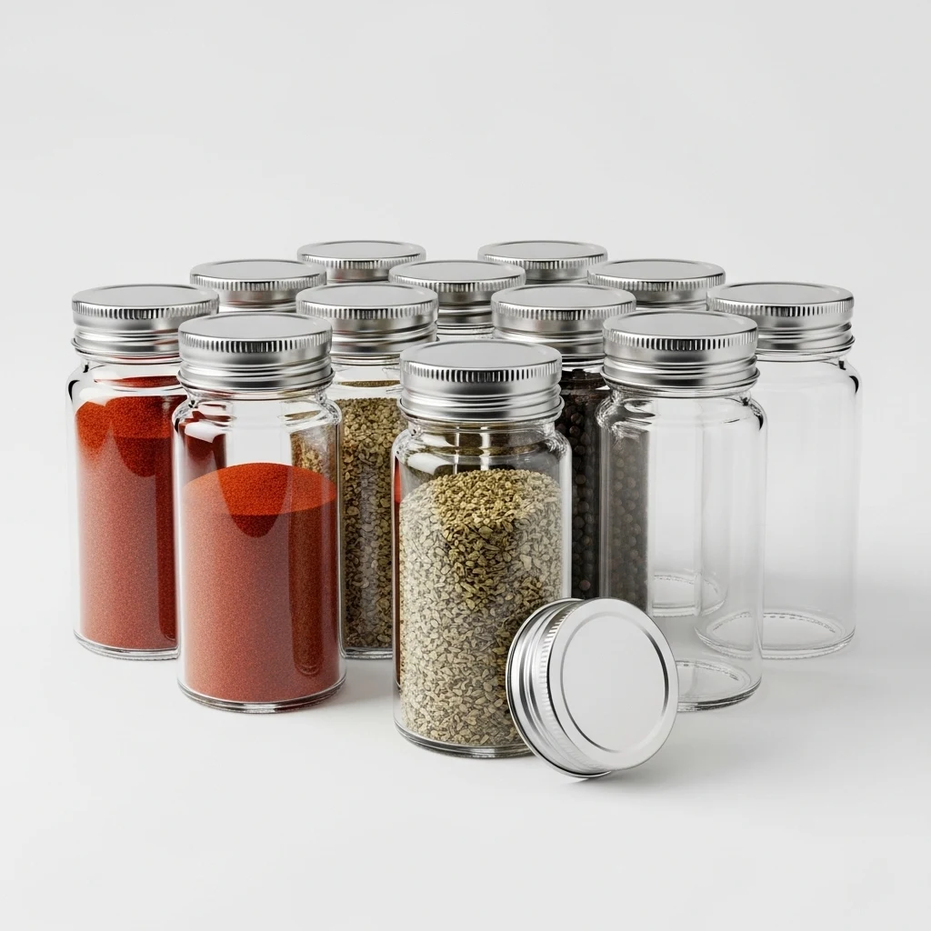 Bellemain glass spice jar set image 2