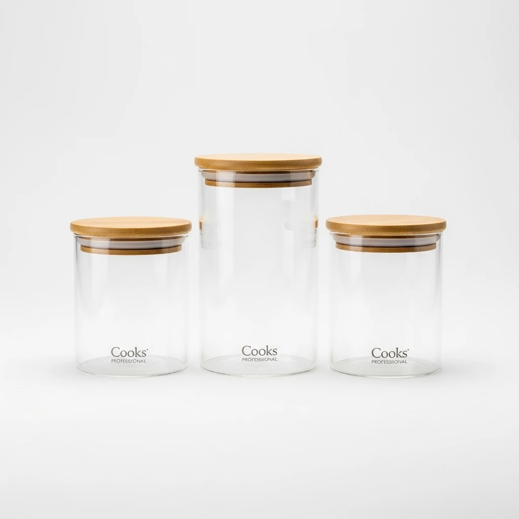 Cooks Professional glass canister set
