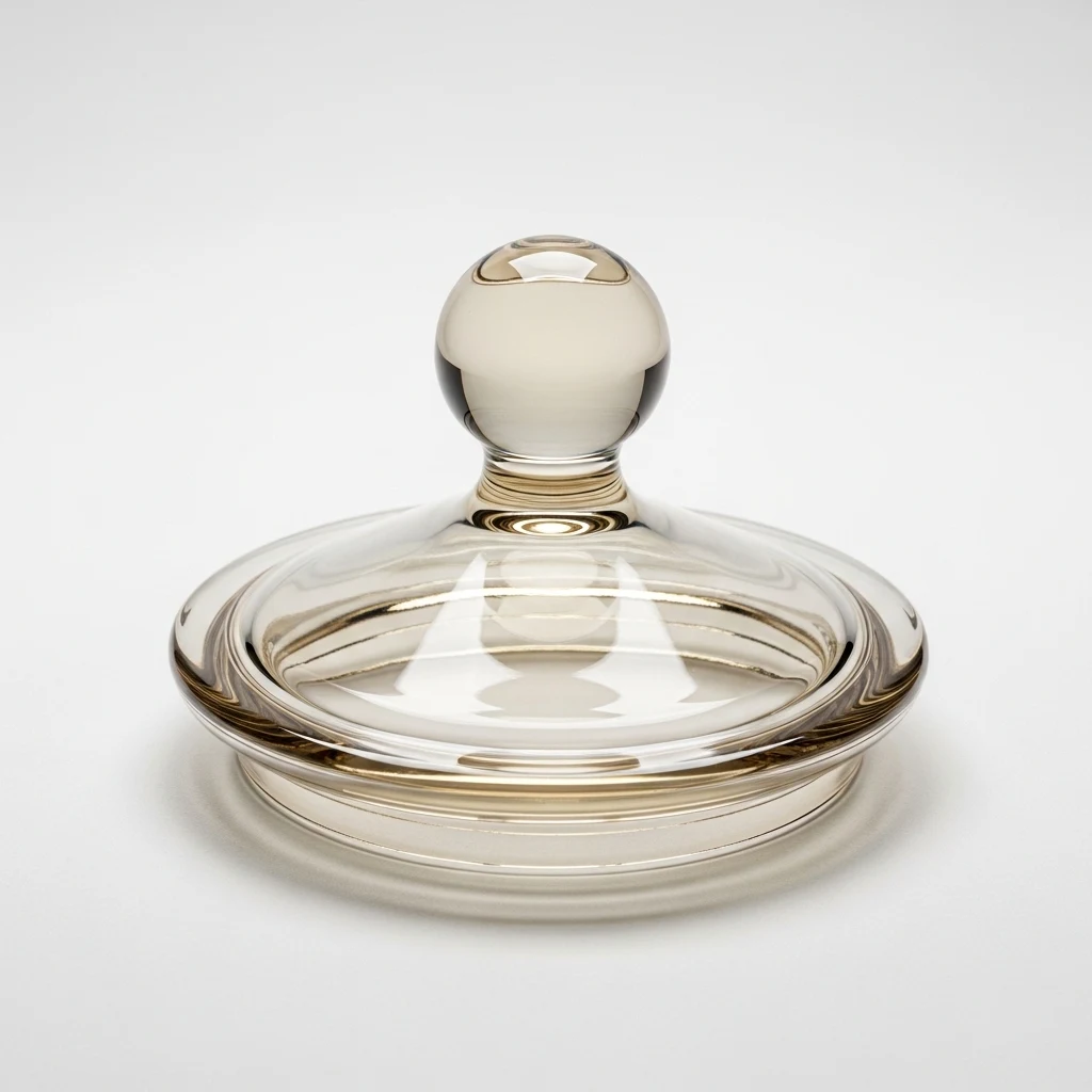 Durance glass apothecary jar lid image 2