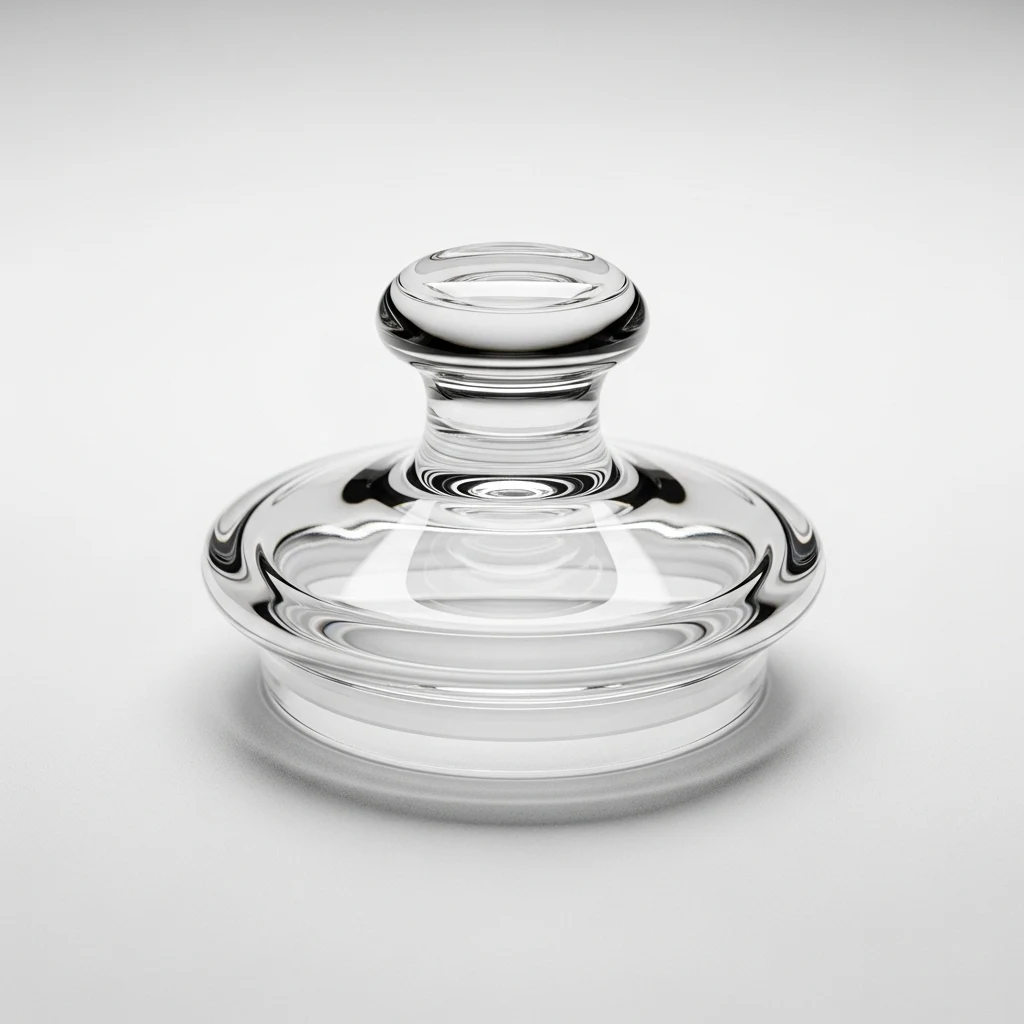 Durance glass apothecary jar lid image 3