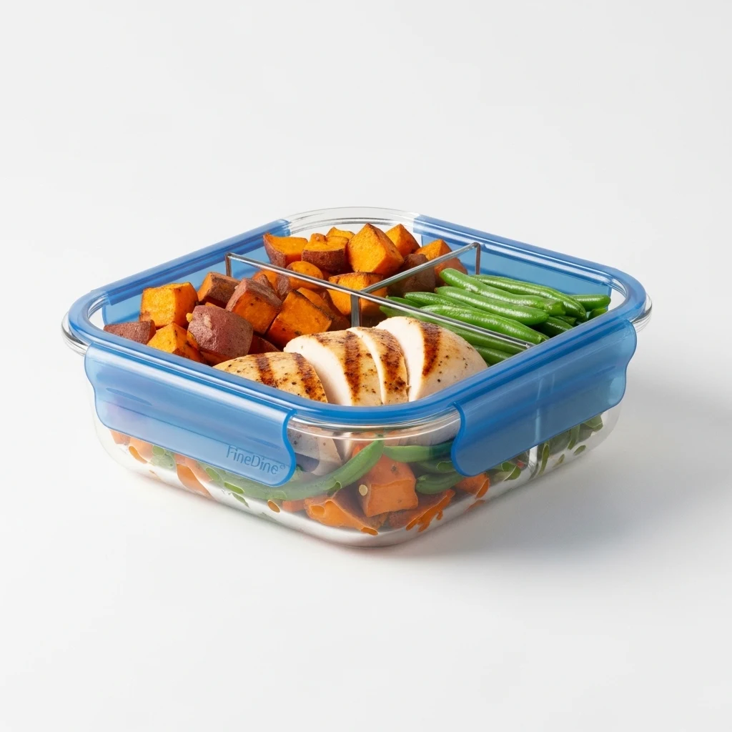 FineDine glass meal prep container image 2
