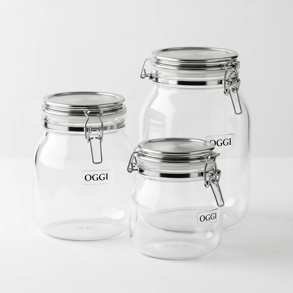Oggi glass barrel canister set image 2