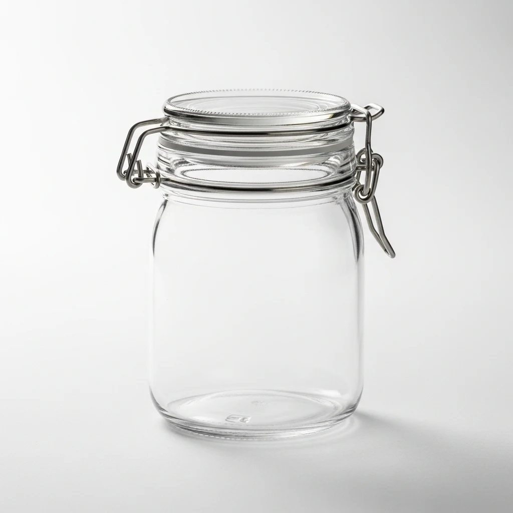 Pasabahce glass clip jar image 2