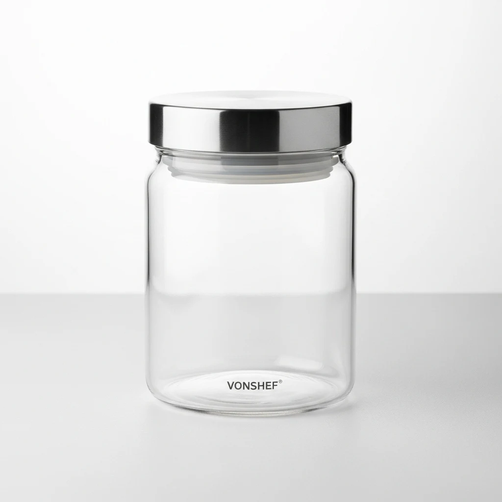 Vonshef glass kitchen storage jar