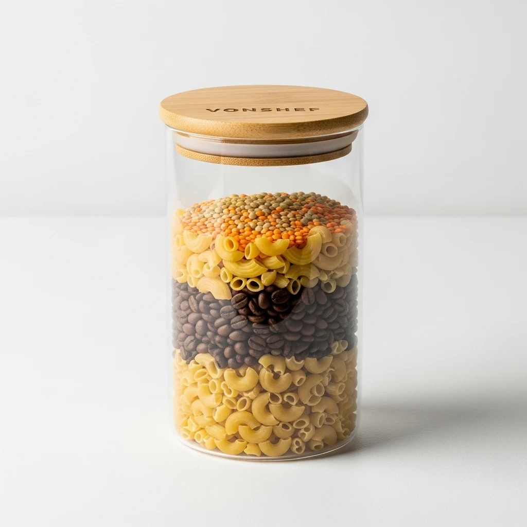 Vonshef glass kitchen storage jar image 3